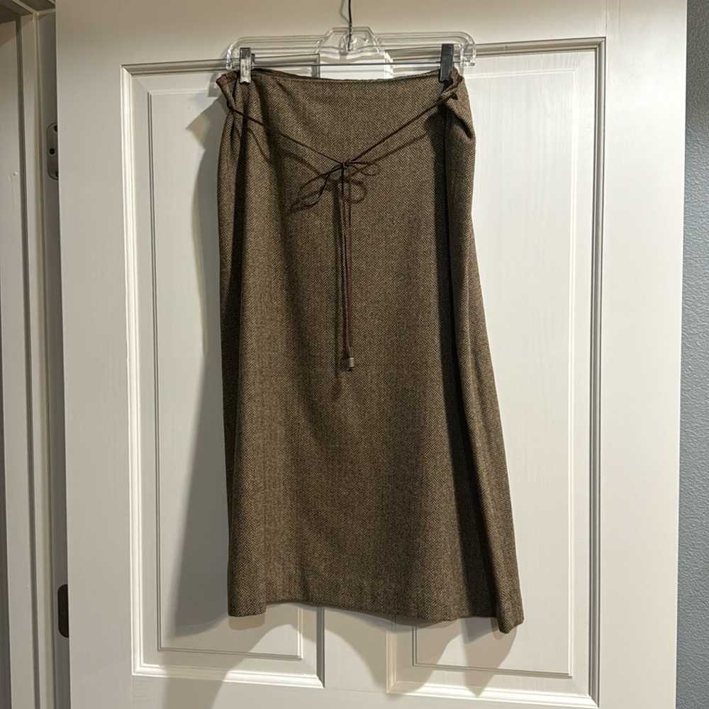Herringbone Tweed Skirt